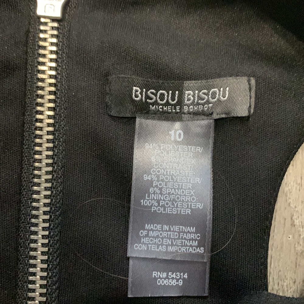 BISOU BISOU Wicked Black Mini Strip Body-con Dress - Picture 3 of 10
